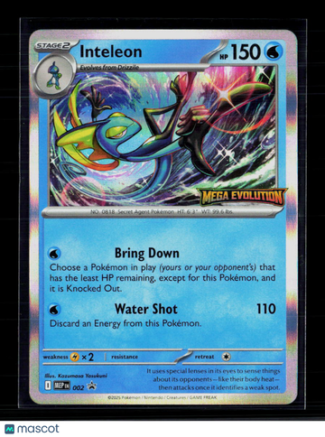 2025 Mega Evolution Inteleon Holo Rare #002