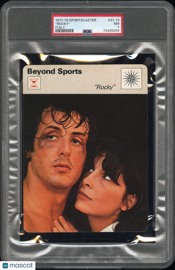 1977-79 Sportscaster Sylvestor Stallone "Rocky" #37-13 Pop 1. PSA 7