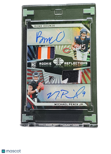 2024 Panini Illusions Rookie Reflections Rome Odunze Michael Penix Jr. #RRA-WH Dual Autograph Dual Patch RC