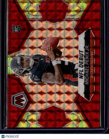 2024 Panini Mosaic NFL Debut Michael Penix Jr. #274 Red & Yellow /80 RC