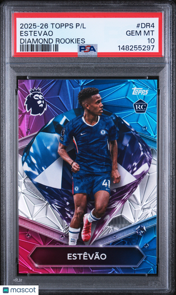 2025-2026 Topps Premier League Diamond Rookies Estevao #DR4 PSA 10