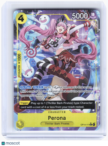 2026 One Piece—Perona #OP14-111 The Azure Sea's Seven—Rare Foil (Alt Art)