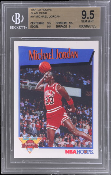 1991 Hoops Michael Jordan Slam Dunk BGS 9.5