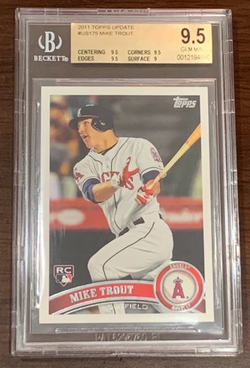 2011 Topps Update Mike Trout BGS 9.5