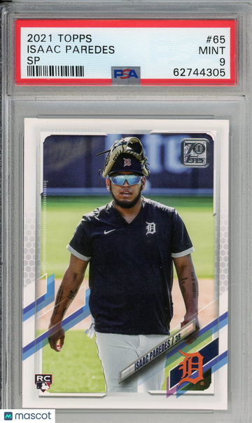 2021 Topps Isaac Paredes #65 SP PSA 9