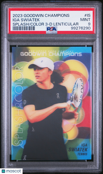 2023 UD Goodwin Champions Splash Of Color 3-D Lenticular Iga Swiatek #IS PSA 9