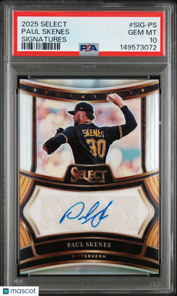 2025 Panini Select Signatures Paul Skenes #SIG-PS PSA 10