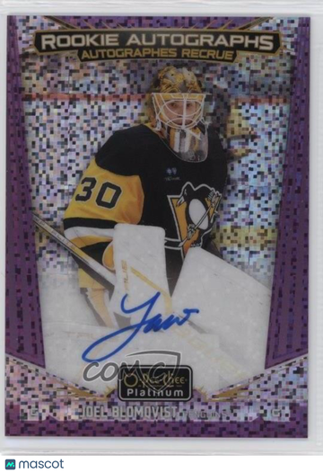 2024-25 O-Pee-Chee Platinum - Rookie Autographs - Violet Pixels Joel Blomqvist #R-JB Violet Pixels Rookie 39/65