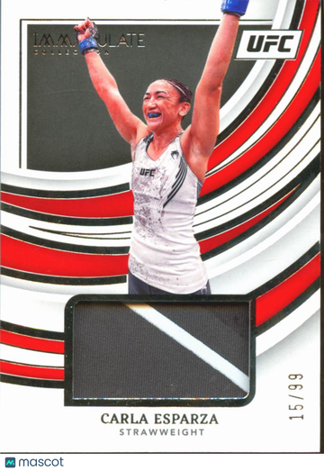 Carla Esparza 2022 Panini Immaculate Collection UFC Fighter-worn/used material Memorabilia /99