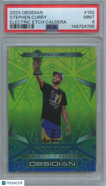 2024-25 Panini Obsidian Stephen Curry #182 Electric Etch Caldera Parallel/Variety Base Set PSA 9