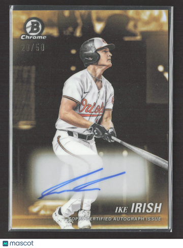 2025 Topps Bowman Draft Chrome Ike Irish #AA-II Achromatic Autograph 20/50 Auto
