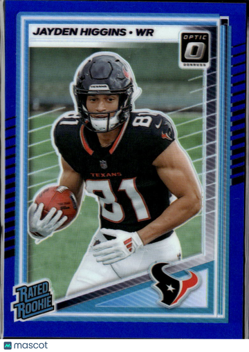Jayden Higgins 2025 Donruss Optic Football Blue /249 Houston Texans