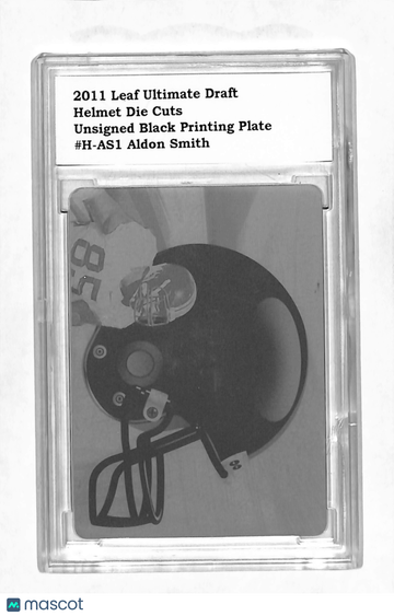 2011 Leaf Ultimate Draft Helmet Aldon Smith #H-AS1 Black Printing Plate /1 Printing Plate