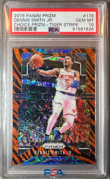 2019 Prizm Dennis Smith Jr. PSA 10 Tiger Stripe Choice Prizm #179 SSP