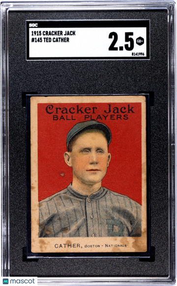 1915 Cracker Jack Ted Cather #145 SGC 2.5