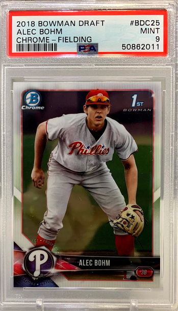 2018 Bowman Draft Chrome Alec Bohm PSA 9