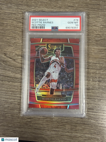 2021 Panini Select Scottie Barnes #74 Red Prizm PSA 10
