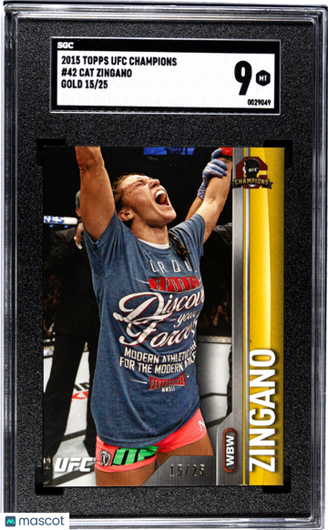 2015 Topps Ufc Champions Cat Zingano #42 Gold SGC 9