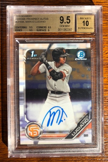 Marco Luciano 2019 Bowman Chrome Auto BGS 9.5/10