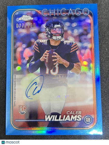 2024 Topps Chrome Caleb Williams #RA-CWI Blue Refractor /150 RC