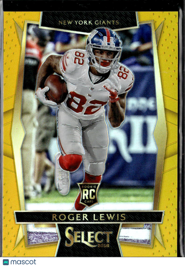 Roger Lewis 2017 Panini Select RC Gold /10 New York Giants
