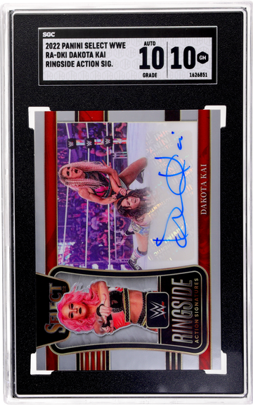 2022 Panini Select WWE Ringside Action Dakota Kai #RA-DKI SGC 10 Auto