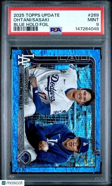 2025 Topps Update Ohtani Sasaki #269 Blue Holo Foil PSA 9