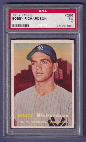 1957 Topps #286 Bobby Richardson PSA 5