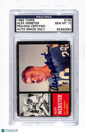 1962 Topps Alex Webster #105
