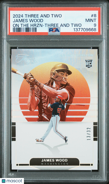 2024 Panini Three And Two On The Horizon James Wood #8 Hrzn /32 PSA 9