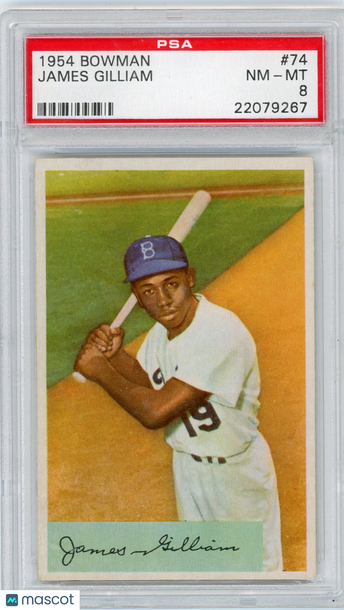 1954 Bowman James Gilliam #74 PSA 8