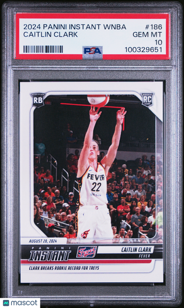 2024 Panini Instant WNBA Caitlin Clark #186 Rookie PSA 10