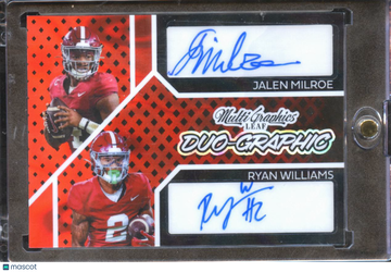 2024 Leaf Multi Graphics Duo-Graphic Ryan Williams Jalen Milroe #MDG-30 /9