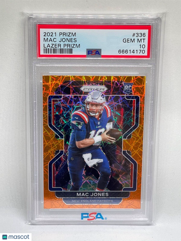 2021 Panini Prizm Mac Jones #336 Lazer PSA 10