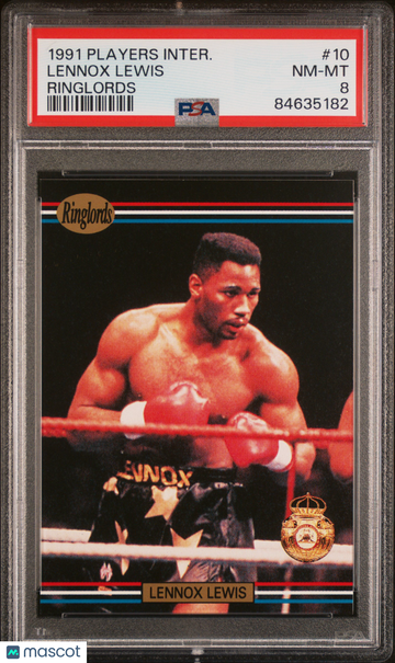 1991 Players International Ringlords Lennox Lewis #10 Ringlords PSA 8
