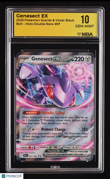 2025 Pokemon Scarlet & Violet Black Bolt Genesect Holo MBA 10 #67