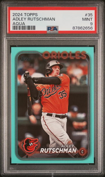 2024 Topps Series 1 Aqua Adley Rutschman #35 PSA 9