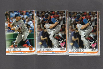 Pete Alonso 2019 Topps Update RC Rookie Lot (3) #198, #262