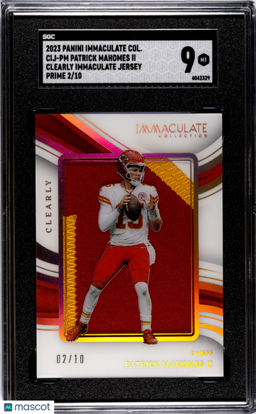 2023 Panini Immaculate Col. Patrick Mahomes II #CIJ-PM Clearly Jersey Prime SGC 9