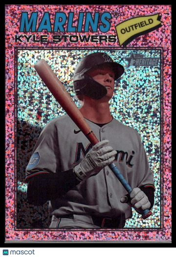 2026 Topps Heritage Kyle Stowers #395 Chrome Pink Sparkle Refractors