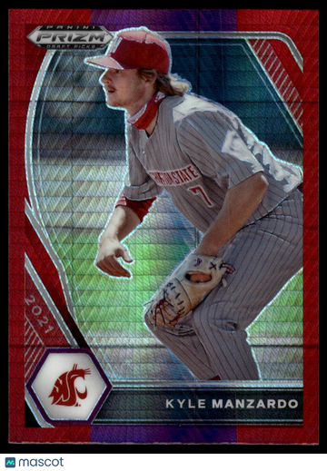 2021 Panini Prizm Draft Picks Kyle Manzardo #PDP63 Hyper Red & Purple Prizm