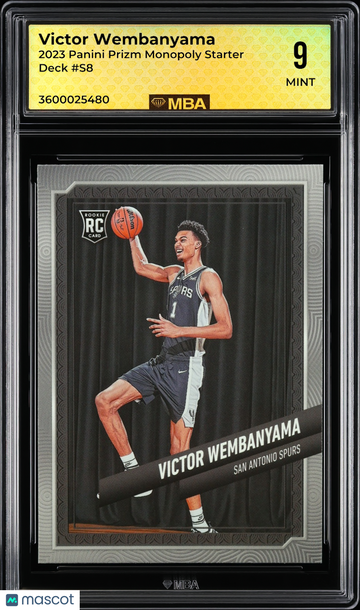 2023 Panini Prizm Monopoly Starter Deck Victor Wembanyama #S8 RC MBA 9