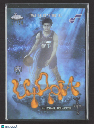2026 Topps Chrome Utopia Highlights Walter Clayton Jr. #UH-38 Gold Refractor 01/50 RC