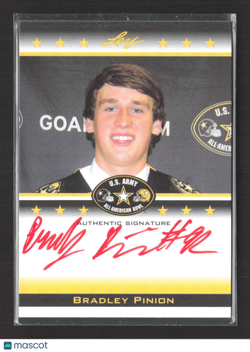 2012 Leaf U.S. Army All-American Bowl Selection Tour Bradley Pinion #TA-BP1 /25