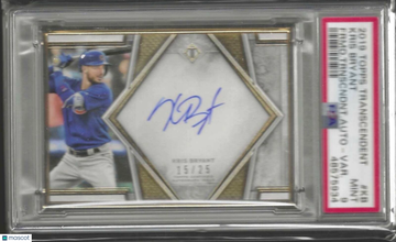 2019 Topps Transcendent Framed Transcendent Autographs Kris Bryant #KB Frmd. Trnscndnt. Auto Var. PSA 9