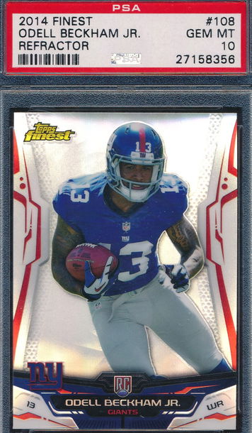 2014 Topps Finest 108 Odell Beckham Jr. Refractor RC PSA 10 GEM MT 8356
