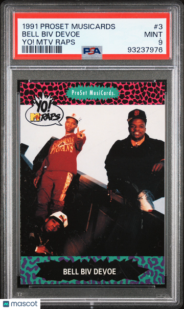 1991 Proset Musicards Yo! MTV Raps Bell Biv Devoe #3 PSA 9