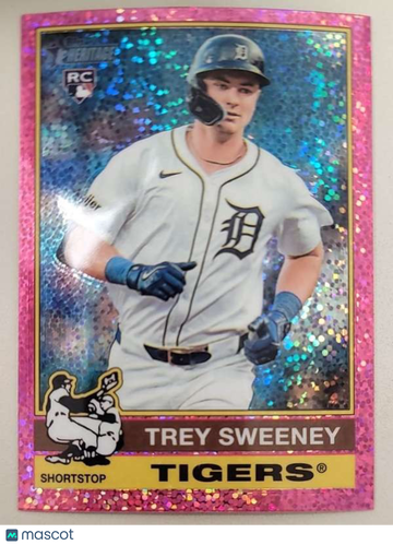 2025 Topps Heritage - Chrome Pink Sparkle Refractor Trey Sweeney #432