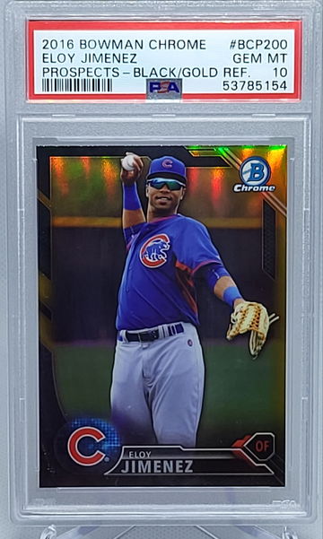 2016 Bowman Chrome Prospects #BCP 200 Eloy Jimenez PSA 10 Black &Gold Refractor 