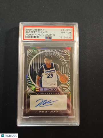 2020 Panini Obsidian Aurora Autographs Jarrett Culver #149 Aurora Autographs PSA 8